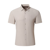 Stitchless Stretch Poplin SS Shirt KHAKI